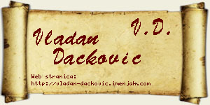 Vladan Dačković vizit kartica